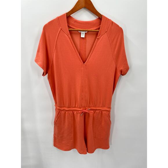 ATHLETA Balance Short Sleeve V Neck Romper 534775 // M - Picture 3 of 12